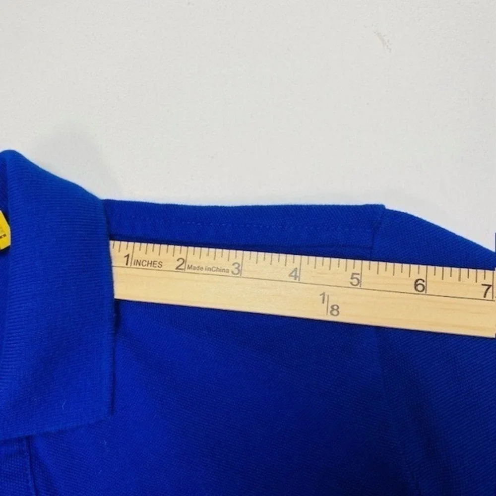 Polo Ralph Lauren Mens Classic Fit Cotton Mesh Polo Shirt Royal Blue Medium Logo
